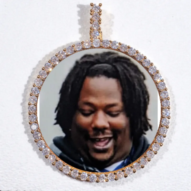 LARGE 3D CIRCLE CUSTOM PICTURE PENDANT sold by The GUU Shop