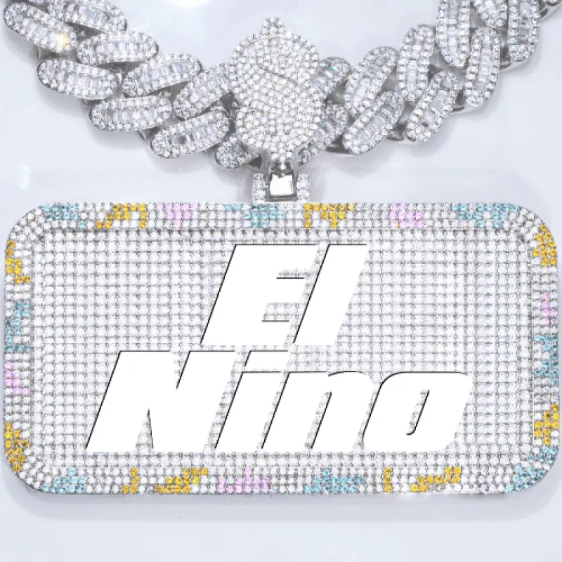 CUSTOM LETTER NECKLACE 3D COLORFUL SQUARE sold by The GUU Shop