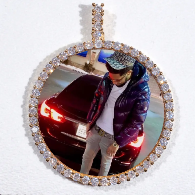 LARGE 3D CIRCLE CUSTOM PICTURE PENDANT sold by The GUU Shop