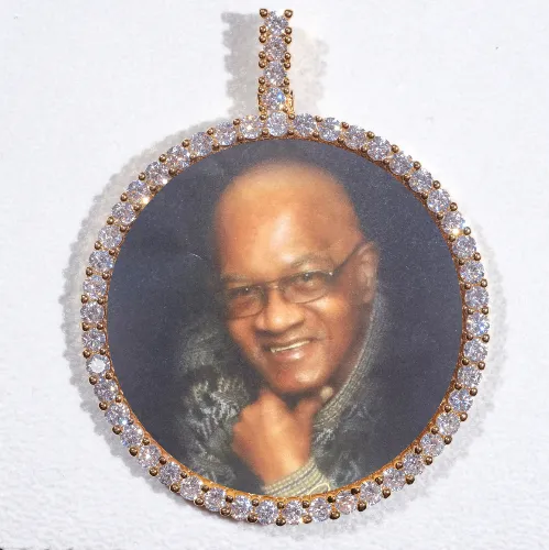 LARGE 3D CIRCLE CUSTOM PICTURE PENDANT sold by The GUU Shop