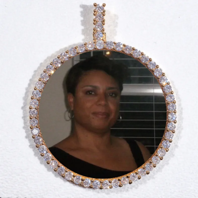 LARGE 3D CIRCLE CUSTOM PICTURE PENDANT sold by The GUU Shop