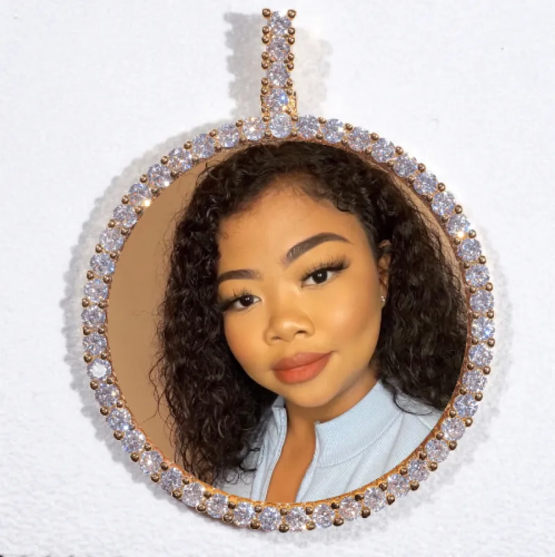 LARGE 3D CIRCLE CUSTOM PICTURE PENDANT sold by The GUU Shop