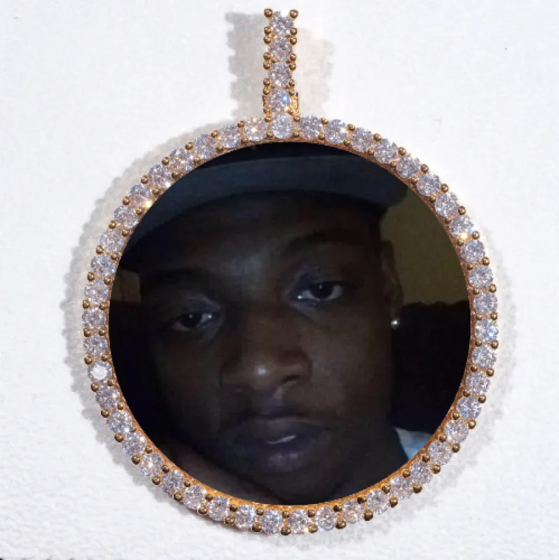 LARGE 3D CIRCLE CUSTOM PICTURE PENDANT sold by The GUU Shop