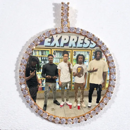 LARGE 3D CIRCLE CUSTOM PICTURE PENDANT sold by The GUU Shop