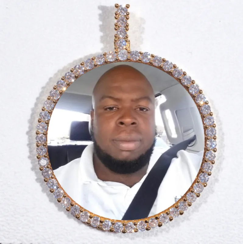 LARGE 3D CIRCLE CUSTOM PICTURE PENDANT sold by The GUU Shop