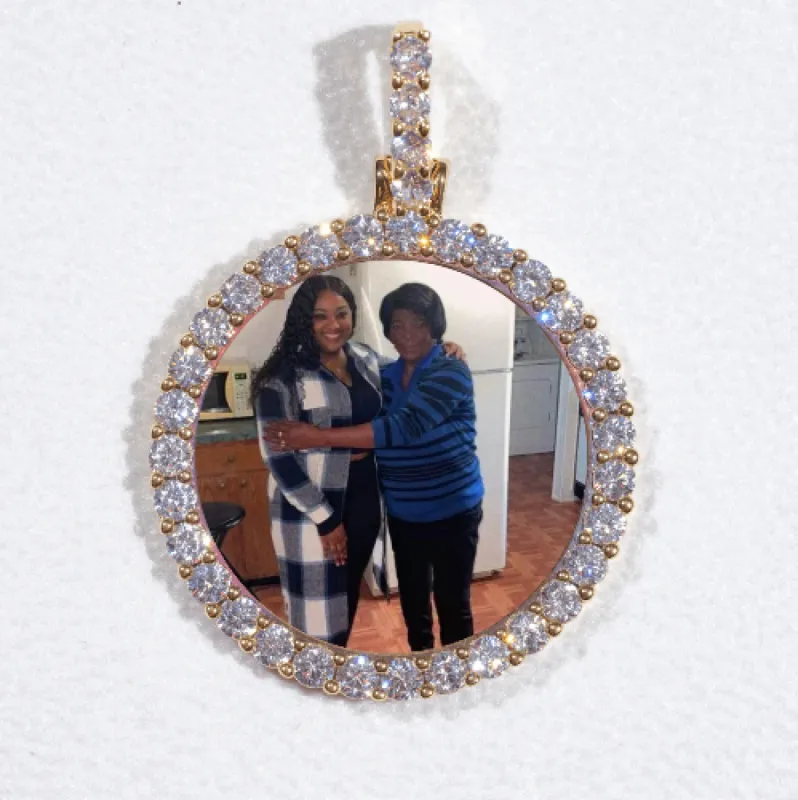 3D CIRCLE CUSTOM PICTURE PENDANT SMALL SIZE sold by The GUU Shop