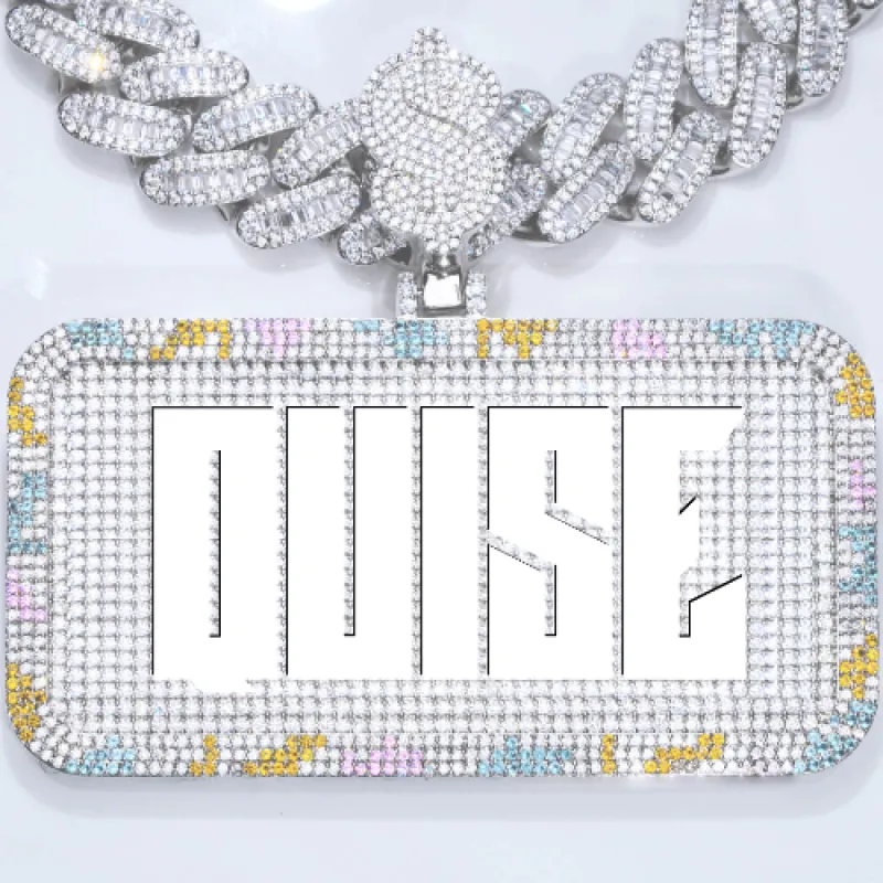 CUSTOM LETTER NECKLACE 3D COLORFUL SQUARE sold by The GUU Shop