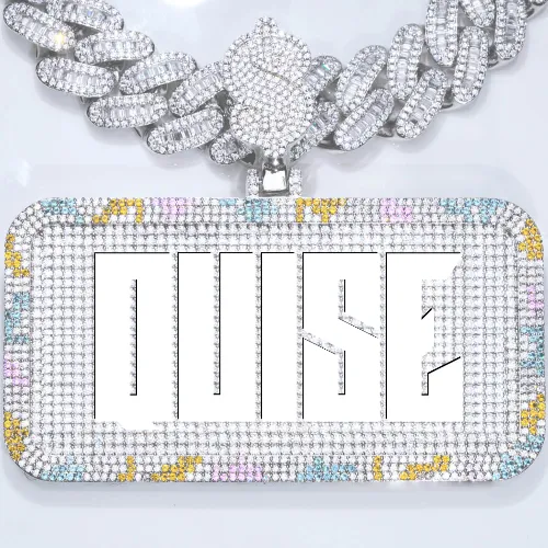 CUSTOM LETTER NECKLACE 3D COLORFUL SQUARE sold by The GUU Shop