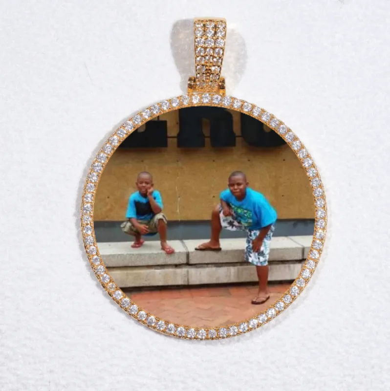 MEDIUM 3D CIRCLE CUSTOM PICTURE PENDANT sold by The GUU Shop