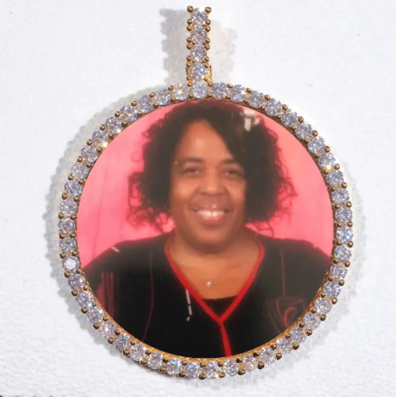 LARGE 3D CIRCLE CUSTOM PICTURE PENDANT sold by The GUU Shop