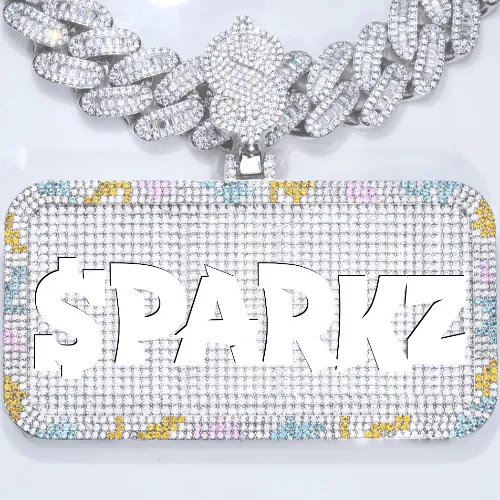 CUSTOM LETTER NECKLACE 3D COLORFUL SQUARE sold by The GUU Shop