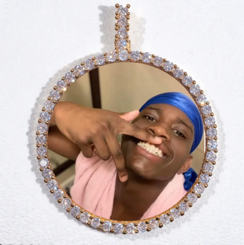 LARGE 3D CIRCLE CUSTOM PICTURE PENDANT sold by The GUU Shop