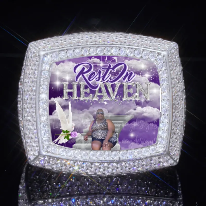 3D CUSTOM PICTURE ICED RING sold by The GUU Shop