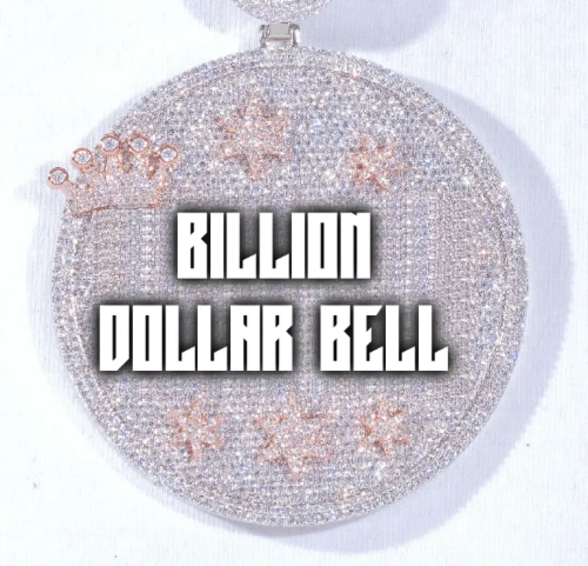 CUSTOM LETTER NECKLACE 3D BIG CROWN DISC sold by The GUU Shop