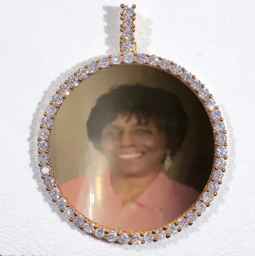 LARGE 3D CIRCLE CUSTOM PICTURE PENDANT sold by The GUU Shop