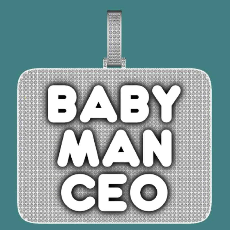 CUSTOM LETTER NECKLACE 3D BIG SQUARE sold by The GUU Shop