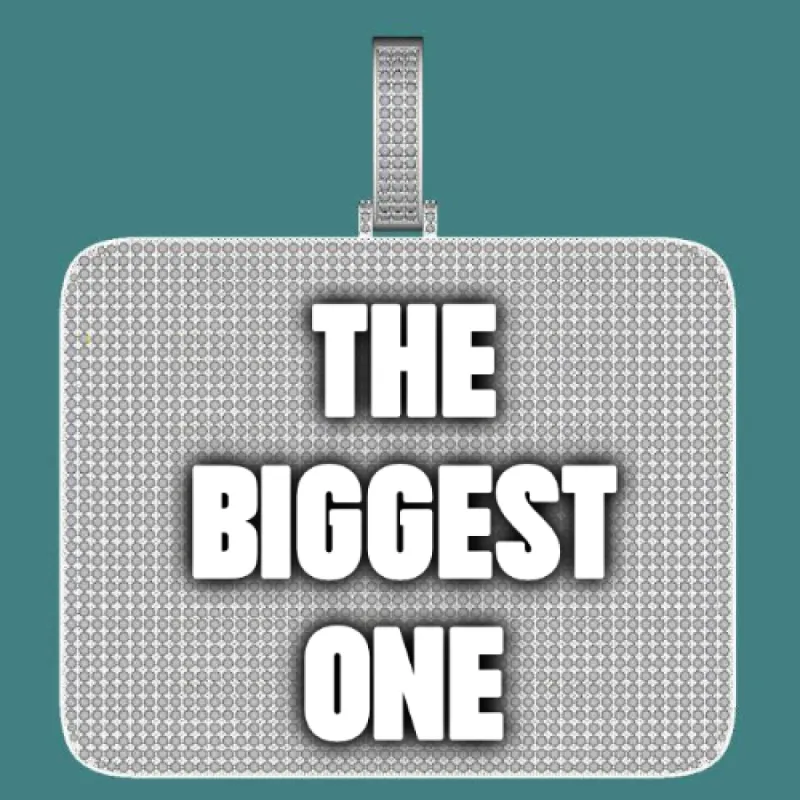 CUSTOM LETTER NECKLACE 3D BIG SQUARE sold by The GUU Shop