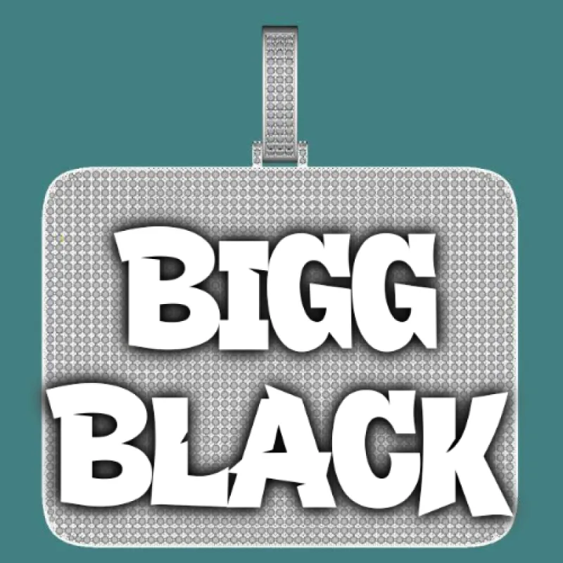 CUSTOM LETTER NECKLACE 3D BIG SQUARE sold by The GUU Shop