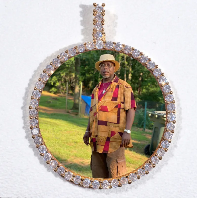 LARGE 3D CIRCLE CUSTOM PICTURE PENDANT sold by The GUU Shop