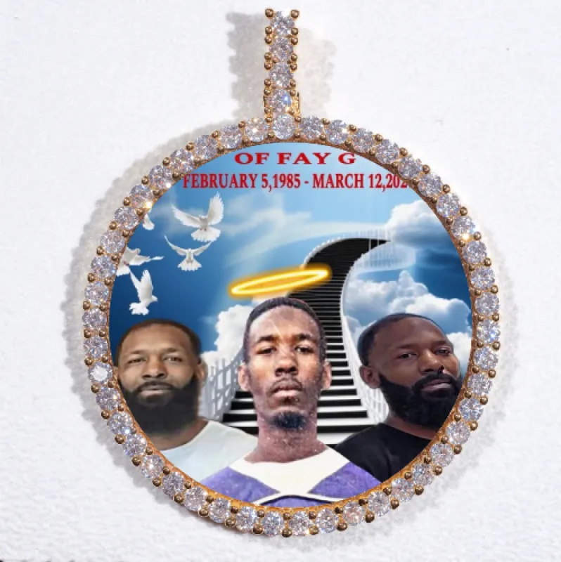 LARGE 3D CIRCLE CUSTOM PICTURE PENDANT sold by The GUU Shop