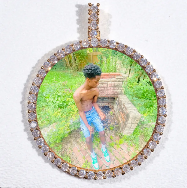 LARGE 3D CIRCLE CUSTOM PICTURE PENDANT sold by The GUU Shop
