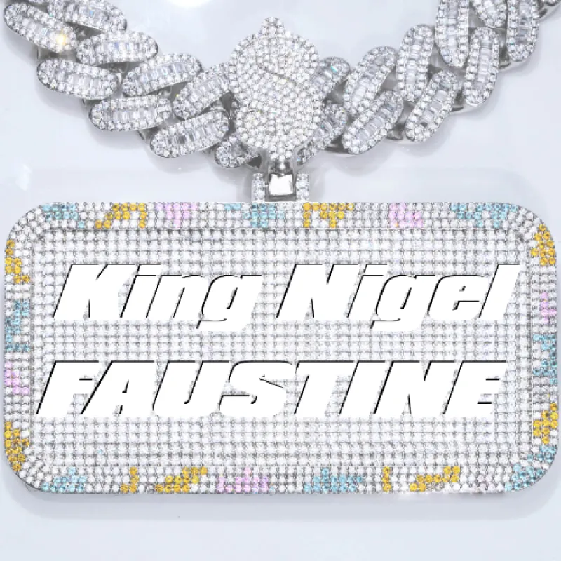 CUSTOM LETTER NECKLACE 3D COLORFUL SQUARE sold by The GUU Shop