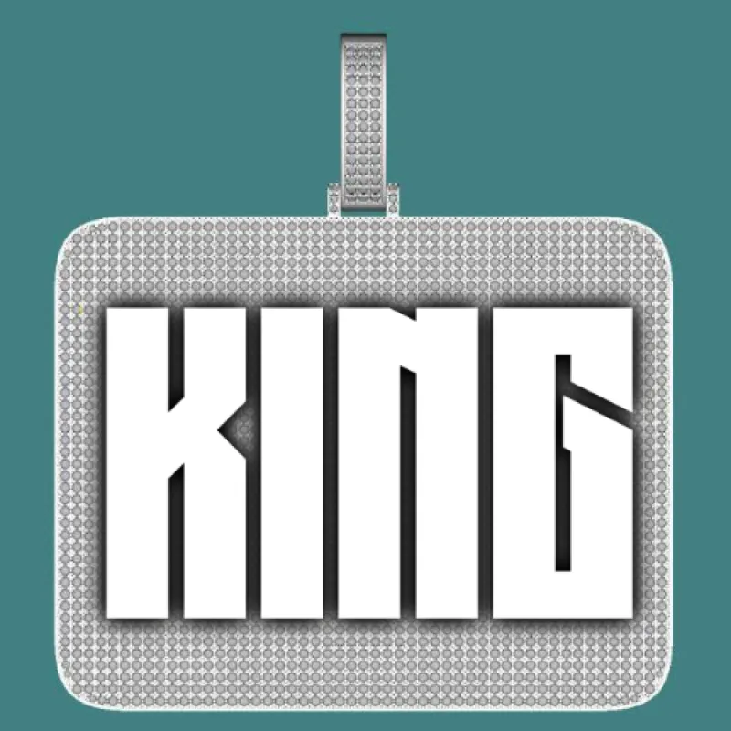 CUSTOM LETTER NECKLACE 3D BIG SQUARE sold by The GUU Shop