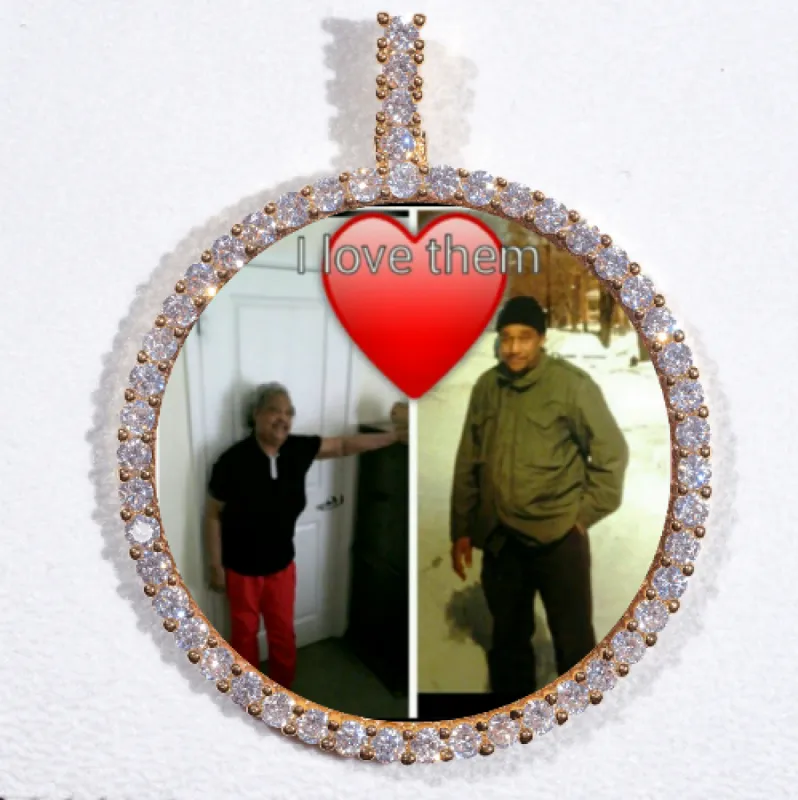 LARGE 3D CIRCLE CUSTOM PICTURE PENDANT sold by The GUU Shop