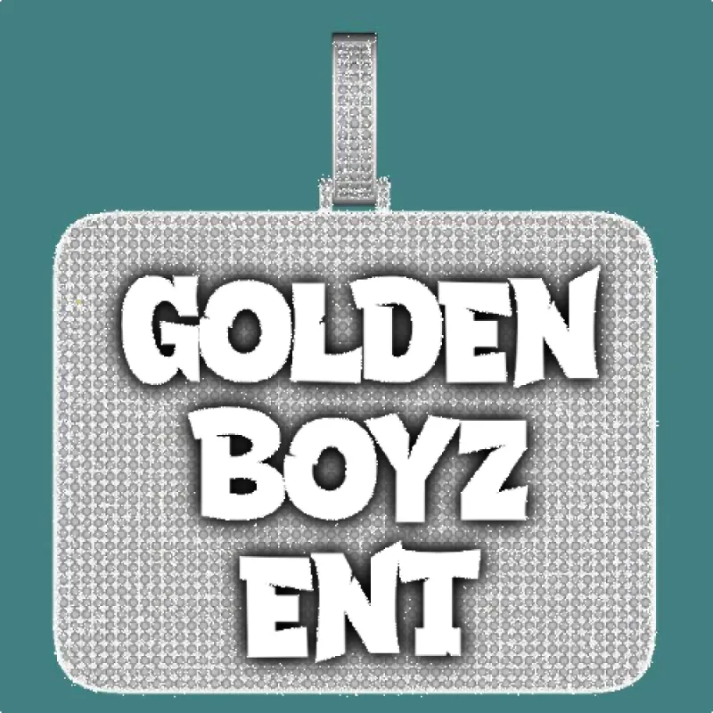 CUSTOM LETTER NECKLACE 3D BIG SQUARE sold by The GUU Shop