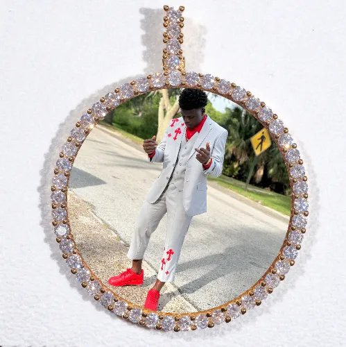 LARGE 3D CIRCLE CUSTOM PICTURE PENDANT sold by The GUU Shop