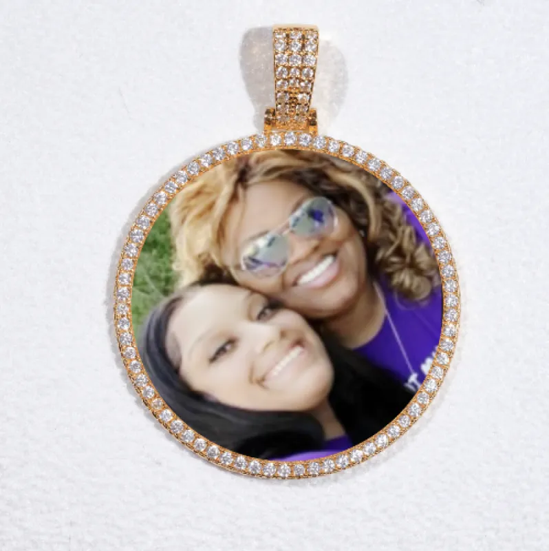 MEDIUM 3D CIRCLE CUSTOM PICTURE PENDANT sold by The GUU Shop