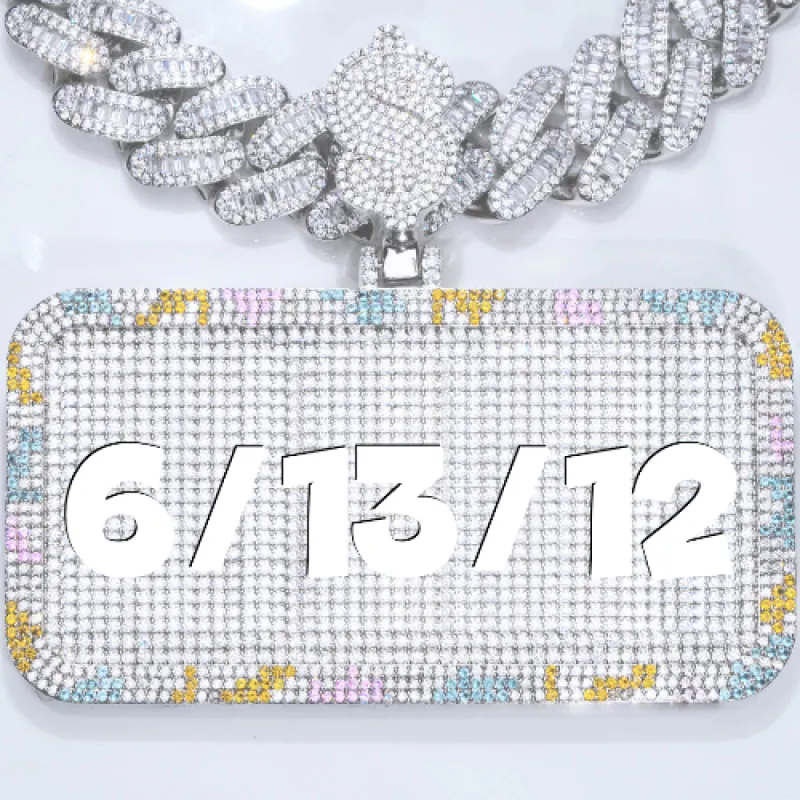 CUSTOM LETTER NECKLACE 3D COLORFUL SQUARE sold by The GUU Shop