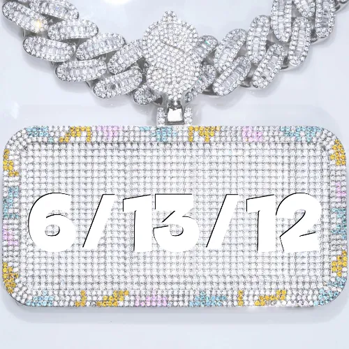 CUSTOM LETTER NECKLACE 3D COLORFUL SQUARE sold by The GUU Shop