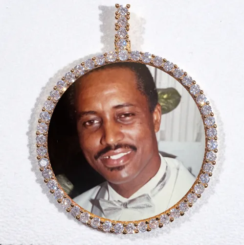 LARGE 3D CIRCLE CUSTOM PICTURE PENDANT sold by The GUU Shop