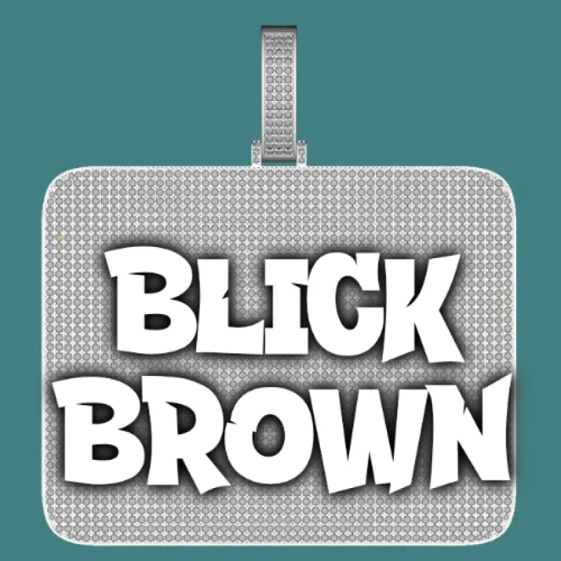 CUSTOM LETTER NECKLACE 3D BIG SQUARE sold by The GUU Shop