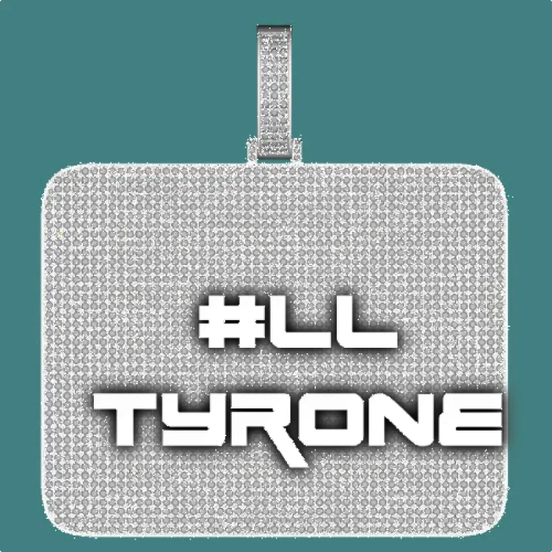 CUSTOM LETTER NECKLACE 3D BIG SQUARE sold by The GUU Shop