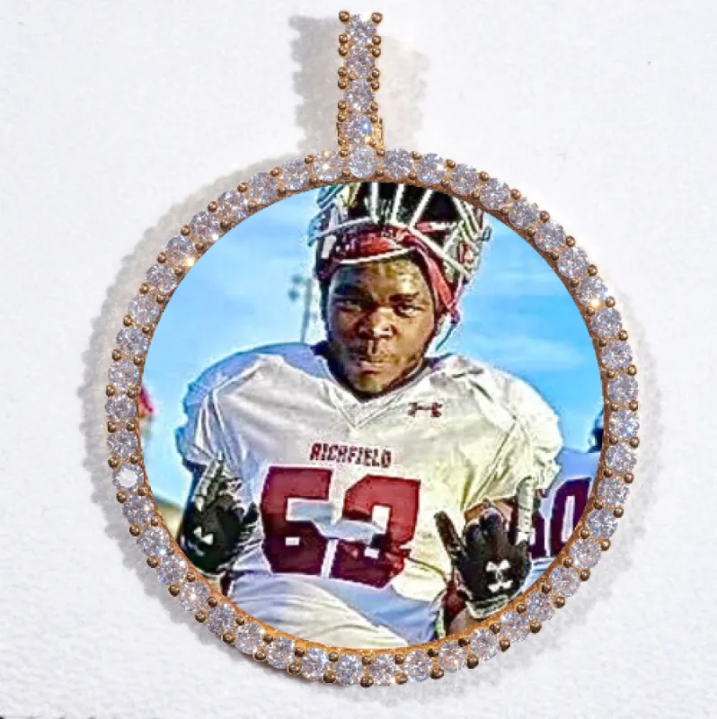 LARGE 3D CIRCLE CUSTOM PICTURE PENDANT sold by The GUU Shop