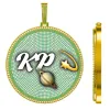 CUSTOM LETTER NECKLACE 3D BIG DISC sold by The GUU Shop