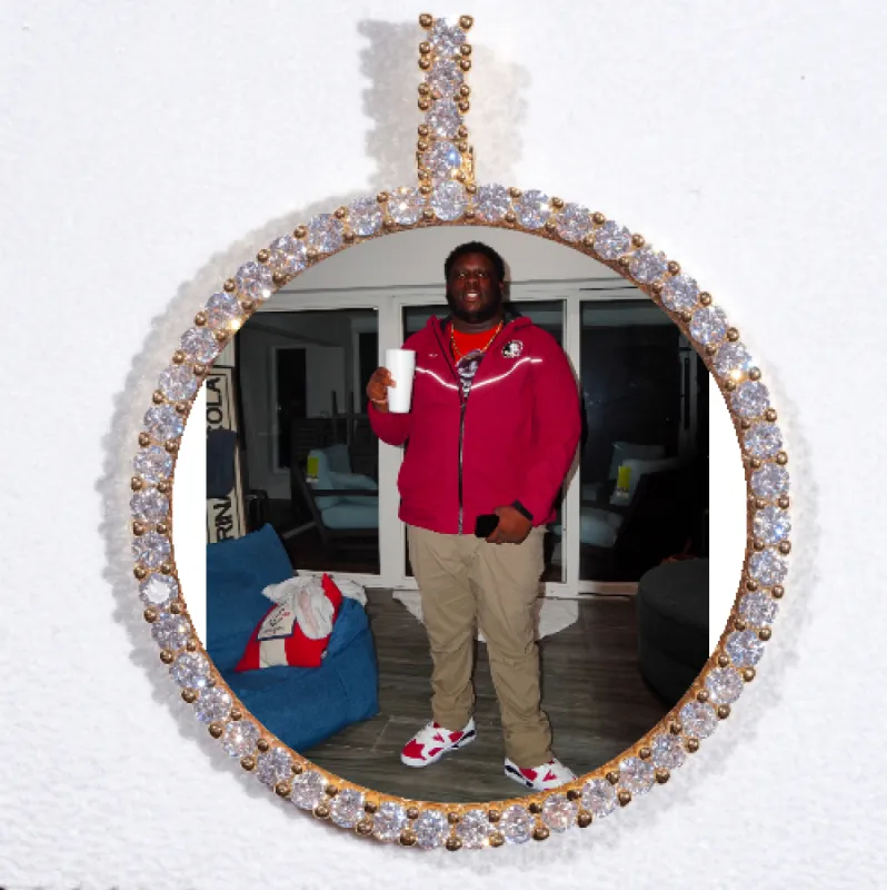 LARGE 3D CIRCLE CUSTOM PICTURE PENDANT sold by The GUU Shop