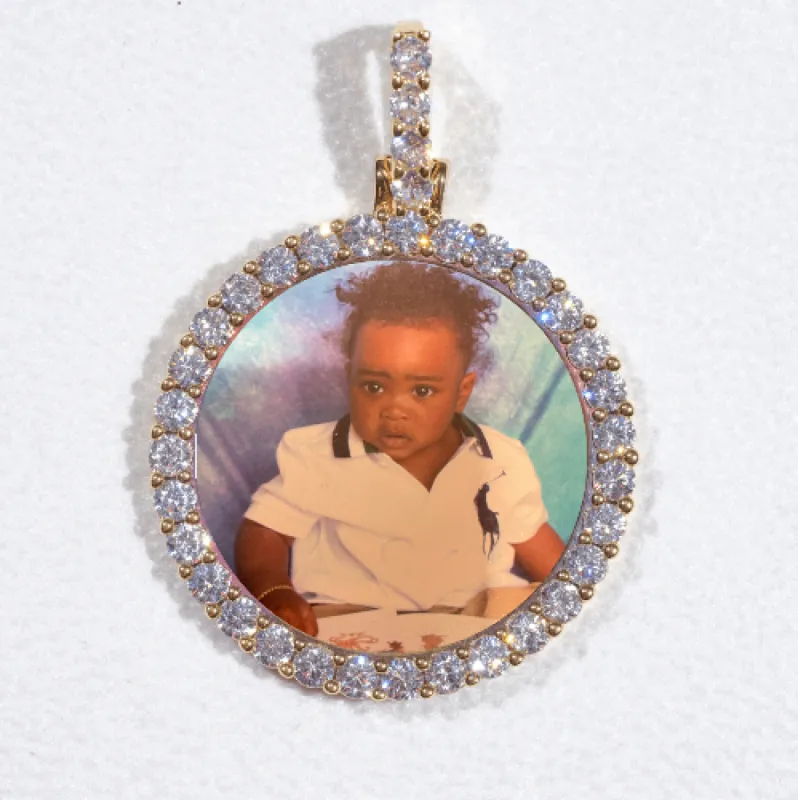 3D CIRCLE CUSTOM PICTURE PENDANT SMALL SIZE sold by The GUU Shop