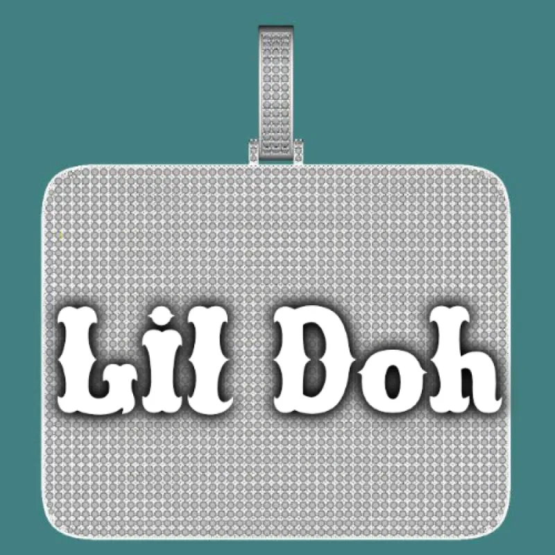 CUSTOM LETTER NECKLACE 3D BIG SQUARE sold by The GUU Shop