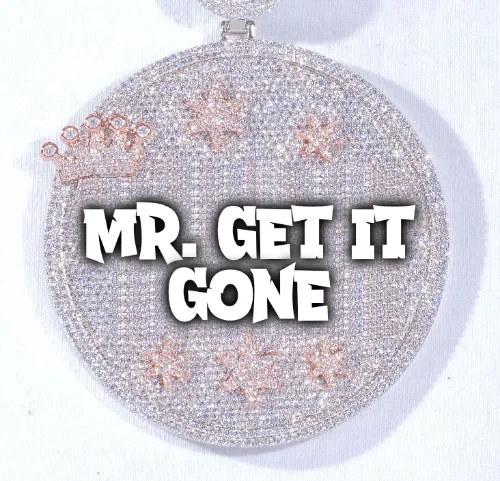 CUSTOM LETTER NECKLACE 3D BIG CROWN DISC sold by The GUU Shop