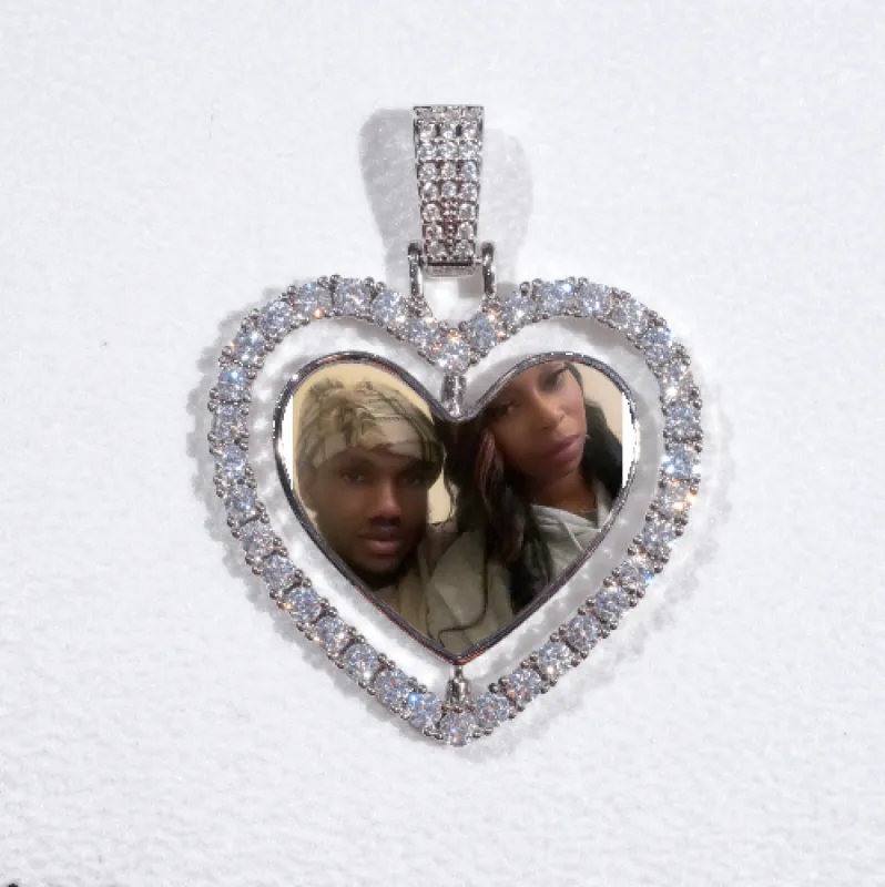 3D Spinning 2-Faced Heart Custom Picture Pendant sold by The GUU Shop