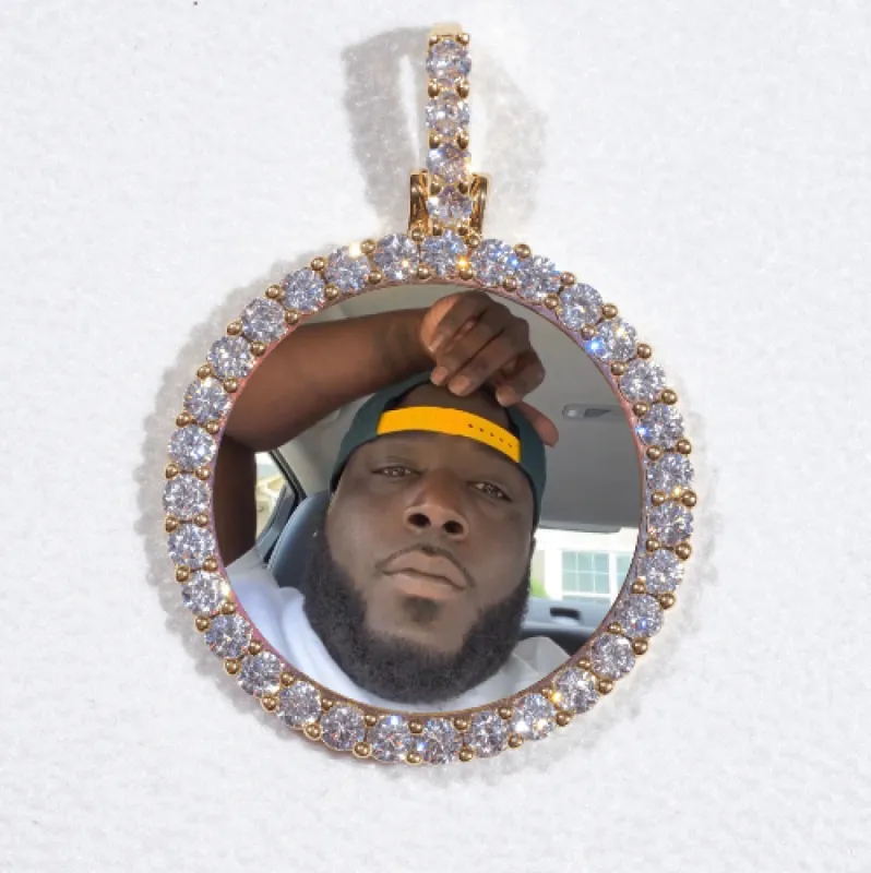 3D CIRCLE CUSTOM PICTURE PENDANT SMALL SIZE sold by The GUU Shop