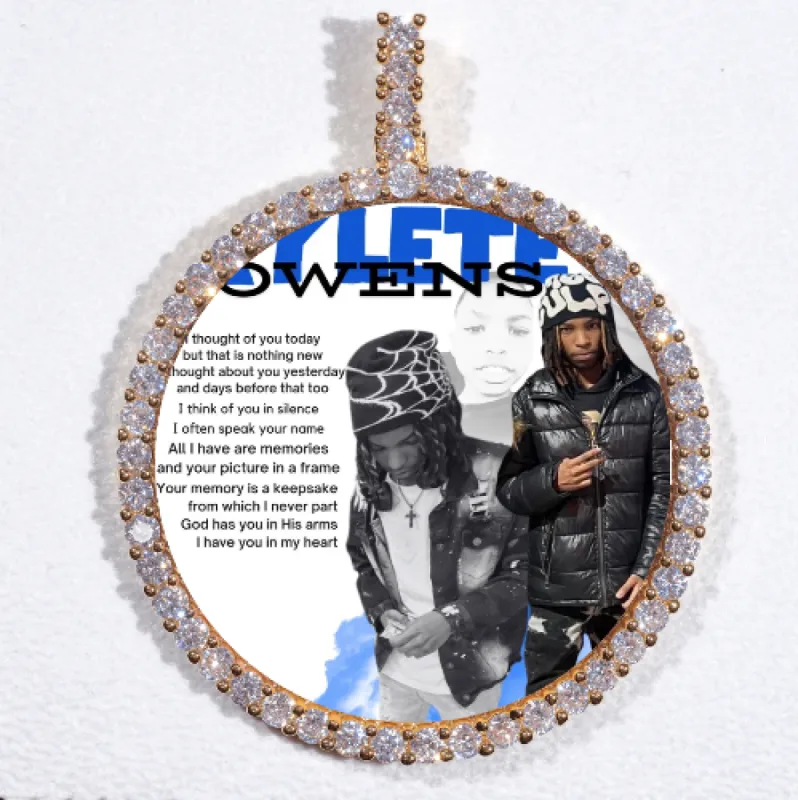 LARGE 3D CIRCLE CUSTOM PICTURE PENDANT sold by The GUU Shop