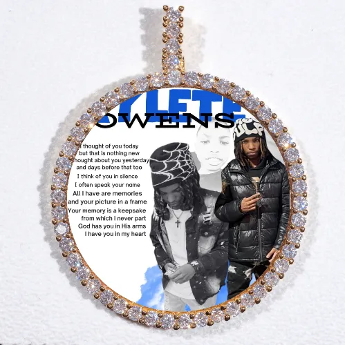 LARGE 3D CIRCLE CUSTOM PICTURE PENDANT sold by The GUU Shop