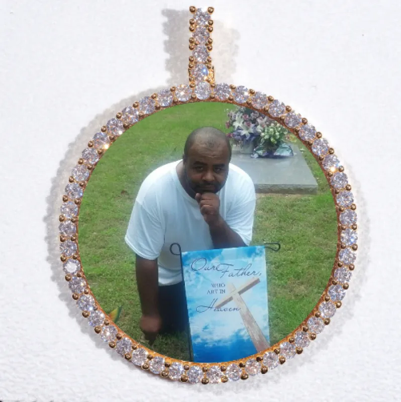LARGE 3D CIRCLE CUSTOM PICTURE PENDANT sold by The GUU Shop