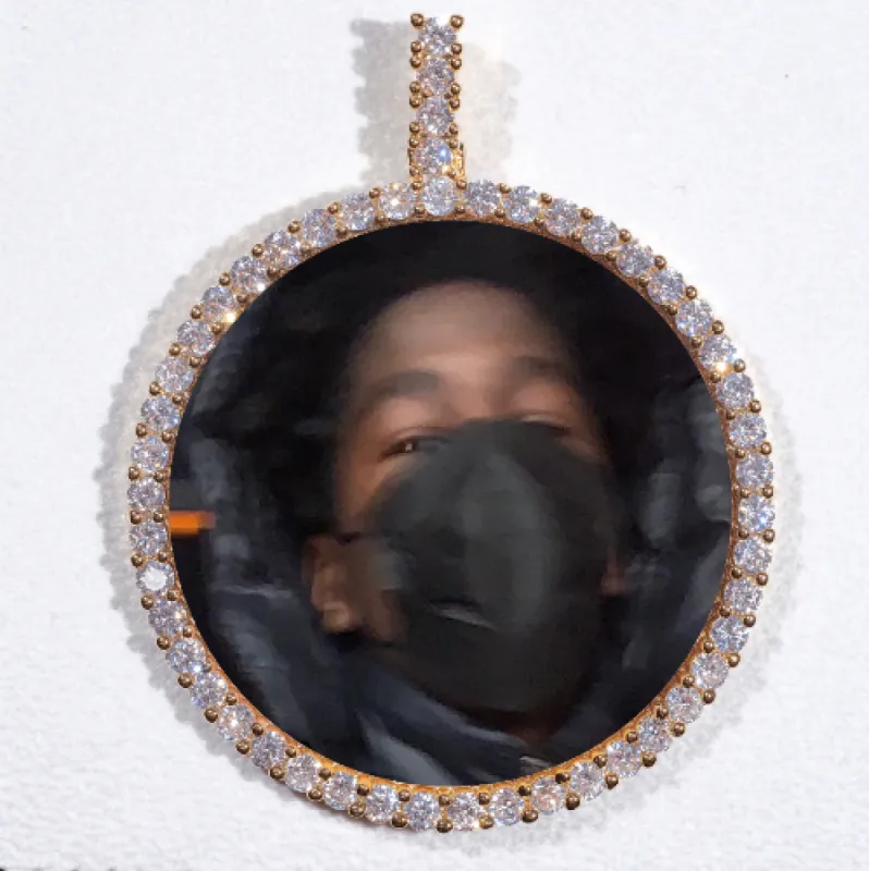 LARGE 3D CIRCLE CUSTOM PICTURE PENDANT sold by The GUU Shop