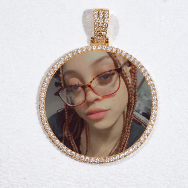 MEDIUM 3D CIRCLE CUSTOM PICTURE PENDANT sold by The GUU Shop