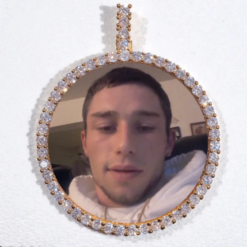 LARGE 3D CIRCLE CUSTOM PICTURE PENDANT sold by The GUU Shop